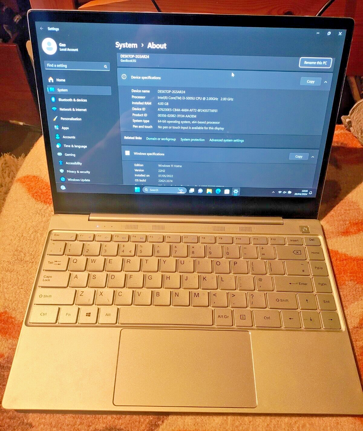 GEO GeoBook 3Si 13.3 inch Windows 11 Laptop Full HD Intel GEO GeoBook 3Si 13.3 inch Windows 11 Laptop Full HD Intel