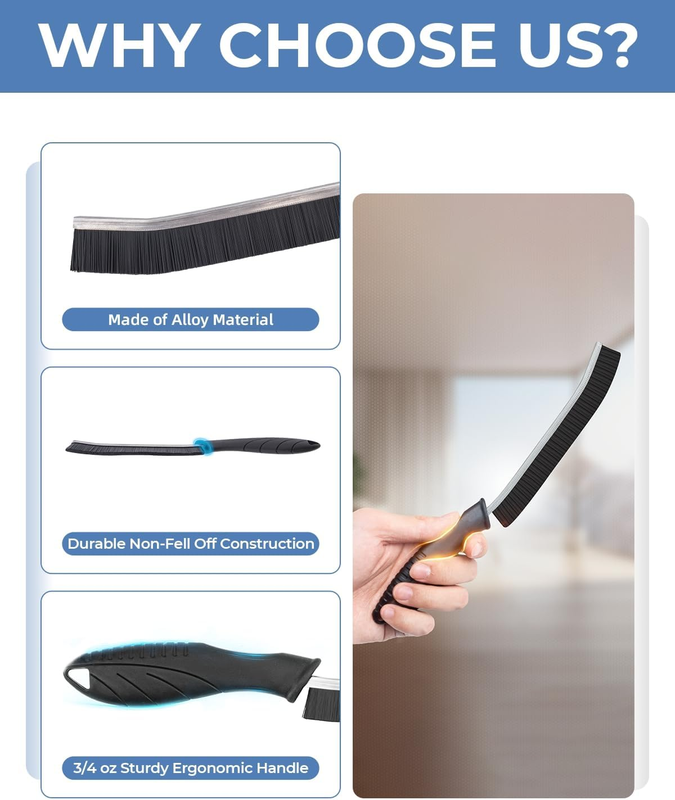 Crevice Cleaning Brushes, Cleaner Scrub Brush Tool for Hard to Reach Tight Space