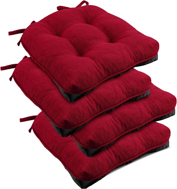 Cushions For Dining Chairs, Tufted Overstuffed Textured Memo