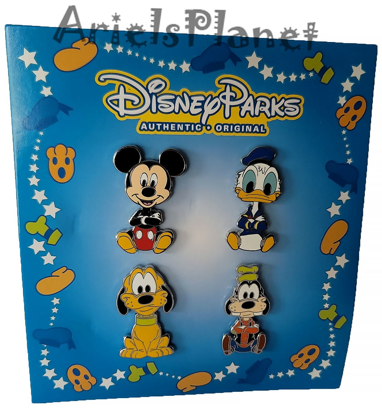 Disney Parks Classic Mickey and Friends Big Head Art 4 Pin