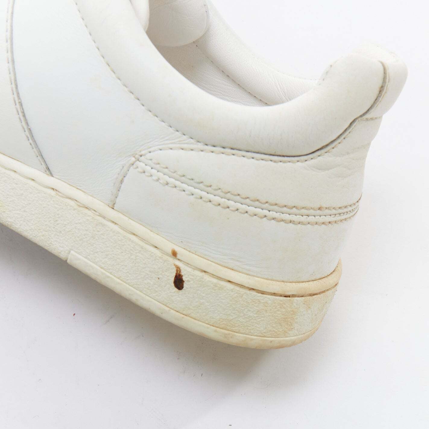 DIOR D Bee white leather CD logo grey suede trim sneakers DIOR D Bee white leather CD logo grey suede trim sneakers