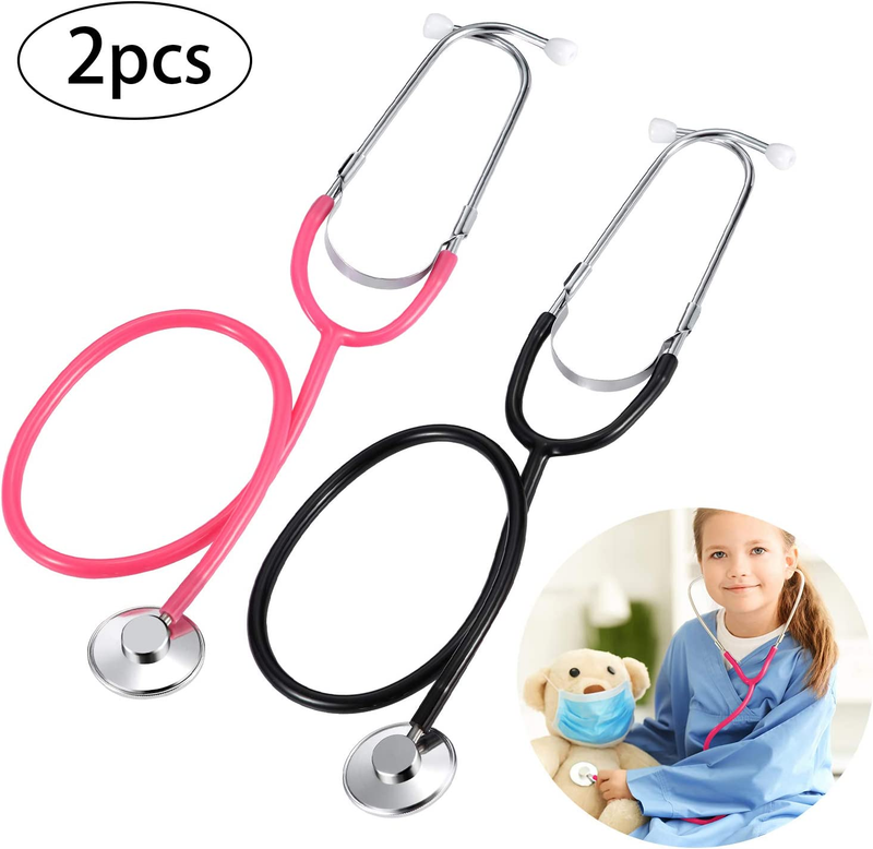 2 Pieces Kids Stethoscope Toy, Nursing Working Stethoscope for Children Role Pla