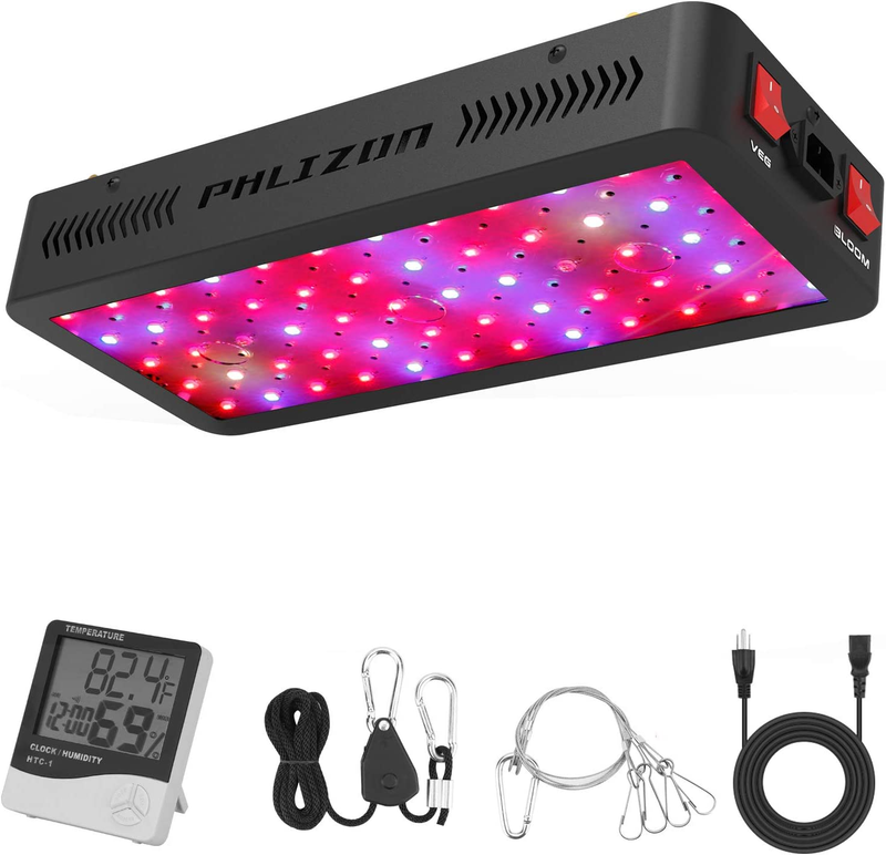 600W LED Grow Light Veg Bloom Switches Dual Chips Full Spectrum Indoor Plants