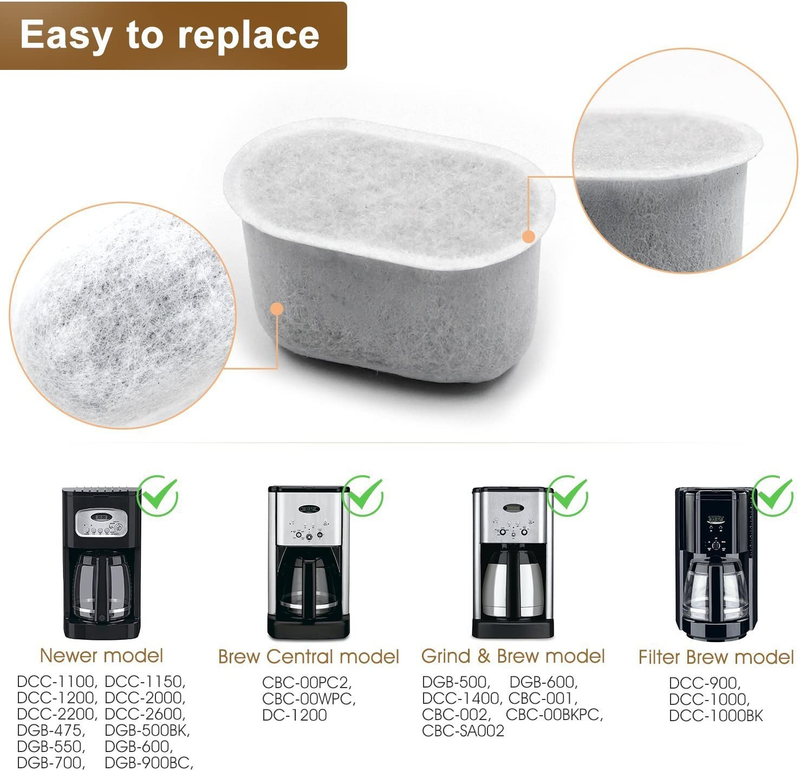 DCCF-12/24  Replacement Charcoal Water Filters for Cuisinart Coffee Makers