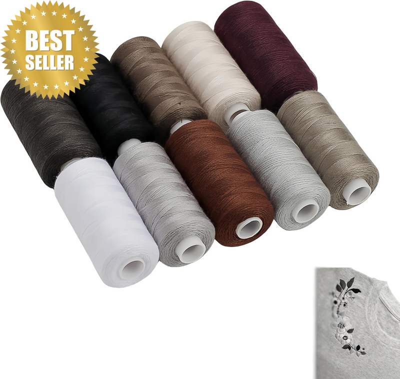 10 Colors Sewing Thread, Vibrant Polyester Sewing Thread, 402 Thread, for Hand a