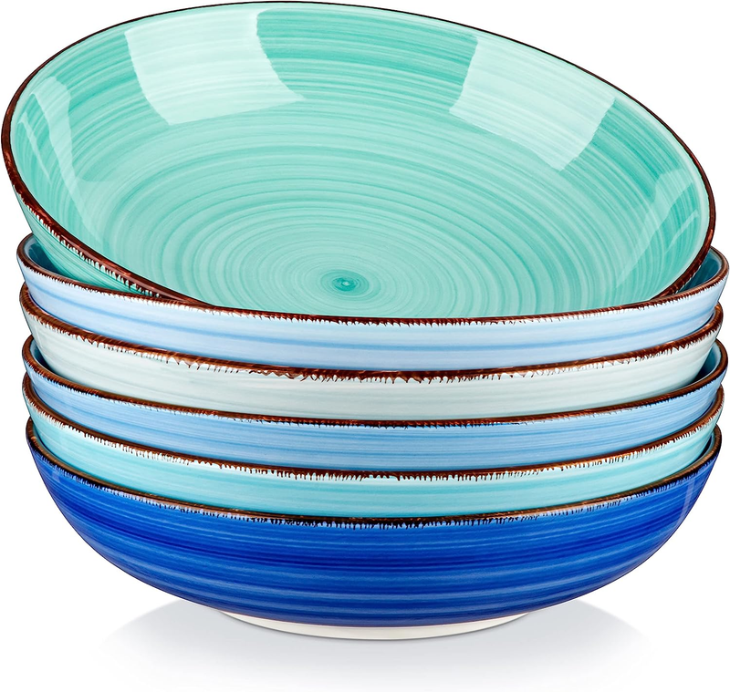 38 oz Large Ceramic Pasta Salad Bowls - Microwave Dishwasher