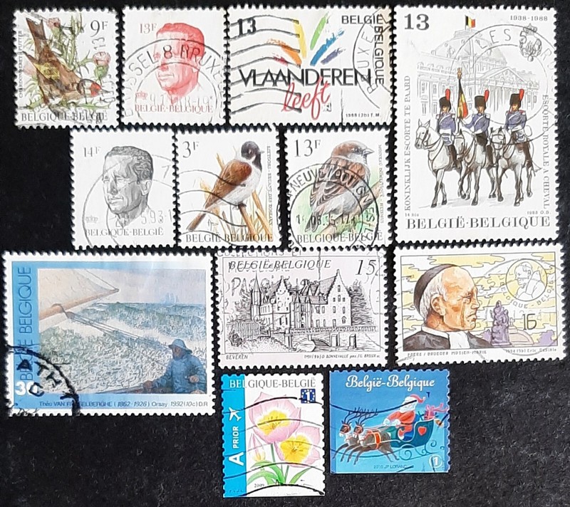Belgique 12 Valeurs Obli. 1980-90 & 2000 Voir Desc.