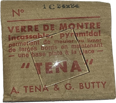 Verre de montre Plexi/Acrylique de forme N°1 à 250 TENA Incassable (Watch glass)