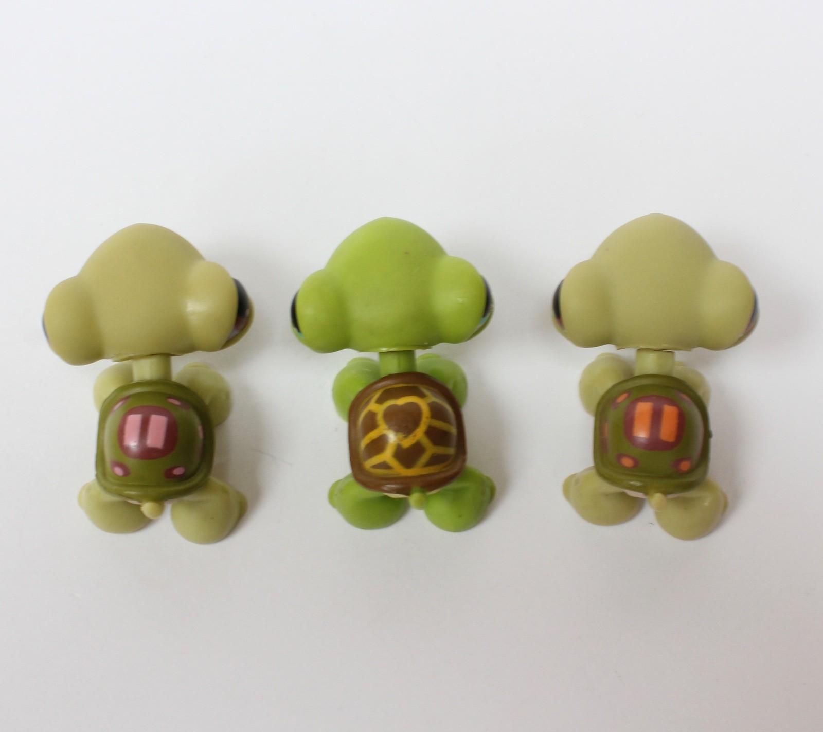 Authentic Littlest Pet Shop Lot of 9 Unique Green Turtles LPS