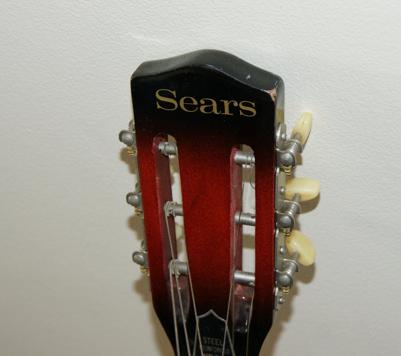 Vintage Sears Classic Acoustic Folk Guitar