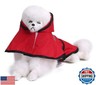 IOICYBF Dog Raincoat Hooded, Reflective Dog Slicker Poncho Adjustable Waterproof Lightweight Rain Jacket for Dogs,Red,XXL