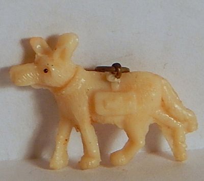 VINTAGE CELLULOID PACK BURRO MULE DONKEY CHARM JAPAN CRACKER JACK