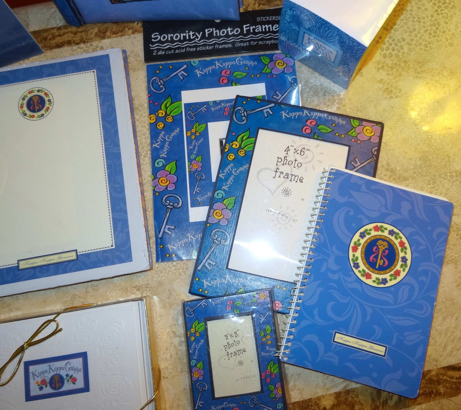 15 Kappa Kappa Gamma items-photo album, mats, address book, stationery, stickers