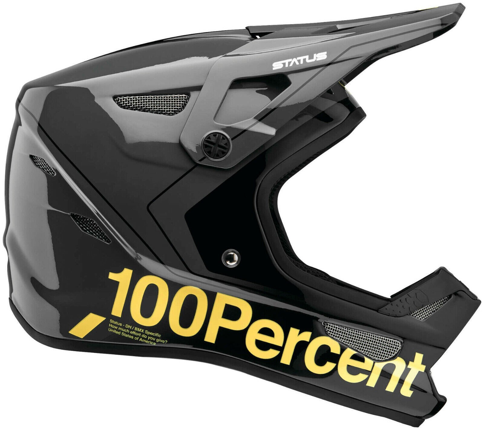100% STATUS All Mountain/Enduro MTB Bicycle Helmet - Carby/Charcoal (Small)