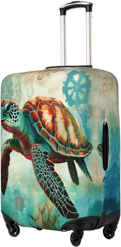 Groamaup Travel Luggage Cover Vintage Turtle Starfish Medium,