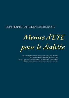 Menus d't pour le diabte by C?dric M?nard (French) Paperback Book