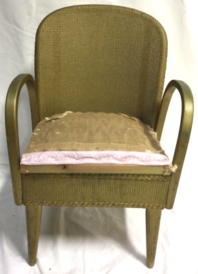 Vintage Wicker Loom Basket Weave Bedroom Commode Chair Ideal