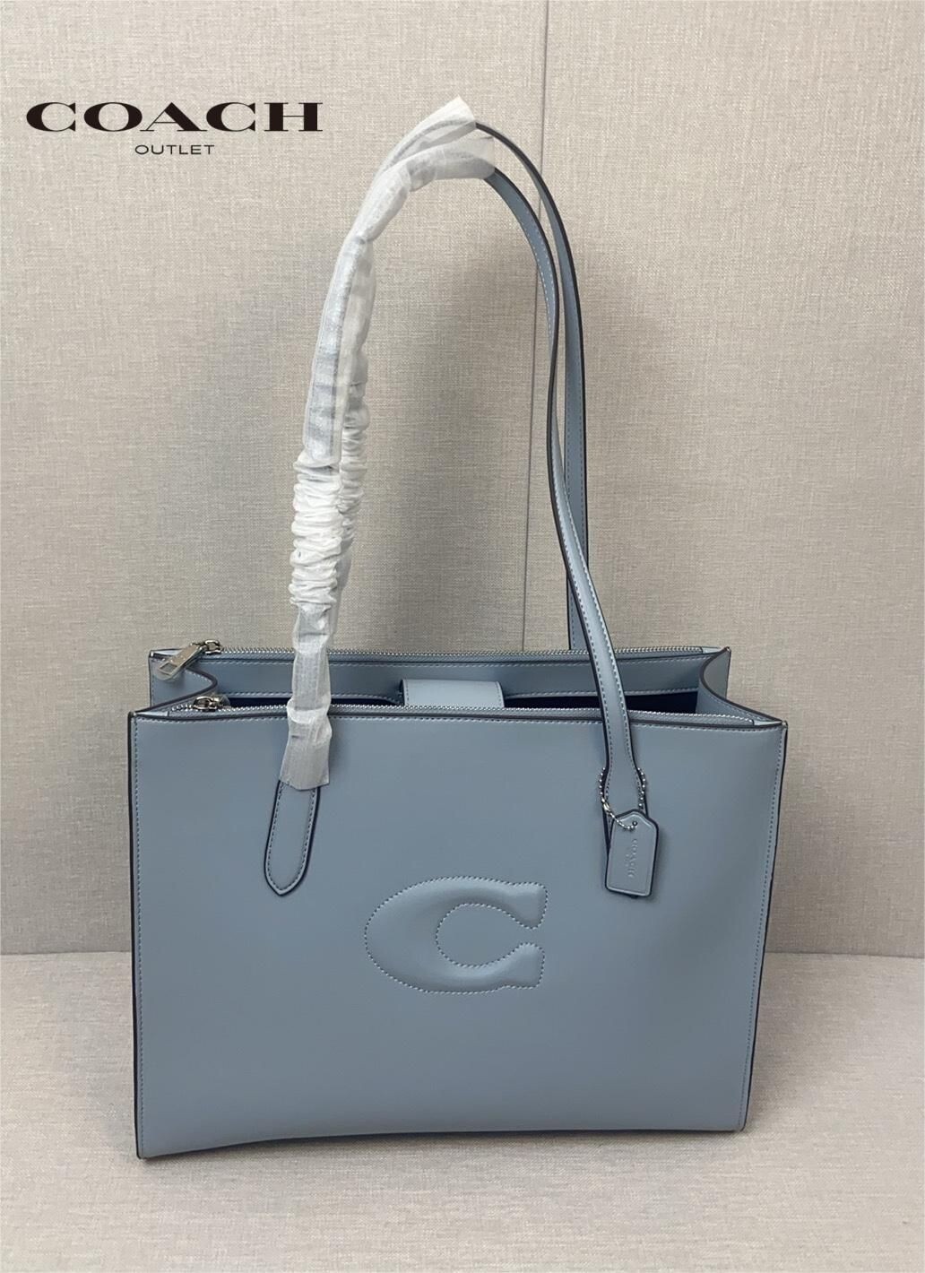COACH◇Nina トート 在庫確認ください CR096 COACH Nina Tote Shoulder Bag Light blue CR096 Outlet NEW | eBay