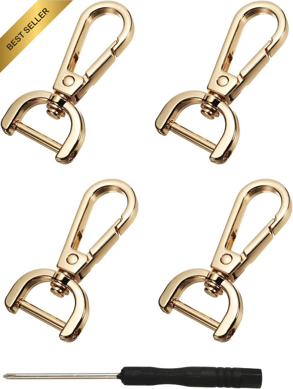 Swivel Clasps Hook, 5/8 Inch ID Detachable Snap Hook W/Screw Bar D Ring Claw Cla