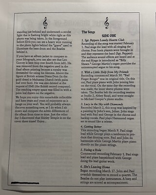 Beatles Sgt. Peppers Album Cover Uncropped & Un-Retouched Lithograph