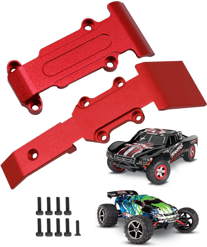 Rcarmumb Front Rear Skid Plate Upgrades Parts for 1/16 E-REVO 71076-3,Mini Slash
