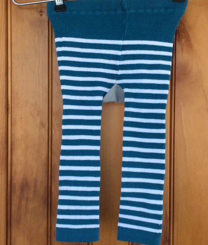 Doodle Pants Infant Size Large Teal Blue White Striped Seagull Size Large