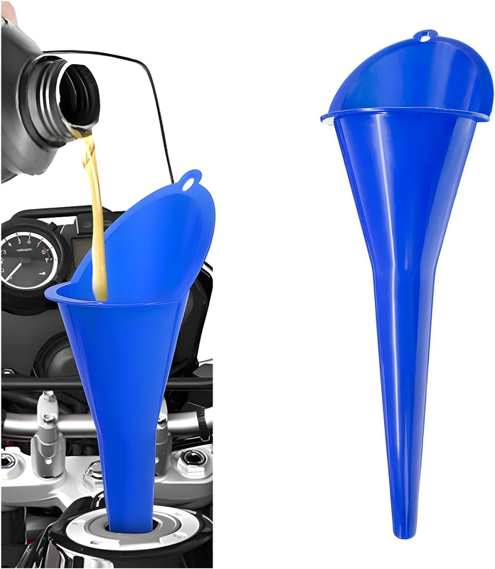 Oil Funnel, Plastic Long Neck Multi-Purpose Spill Saver Funnel, Engine Oil Funne