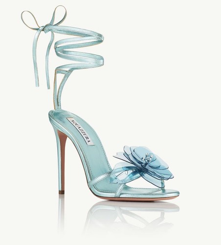 パンプス AQUAZZURA Women Shoes CYPMIDL0SAT84D Blue Aquazzura Crystal Hoop Sling 50 - Blue - Women | CYPMIDL0SAT84D