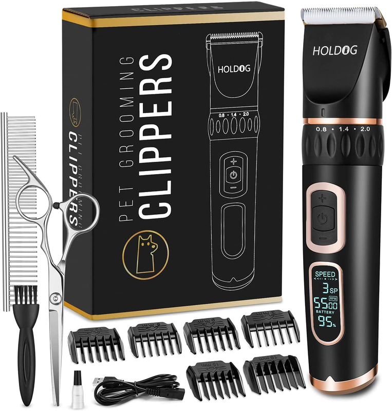 Dog Clippers Professional Heavy Duty Grooming Clipper 3-Spee