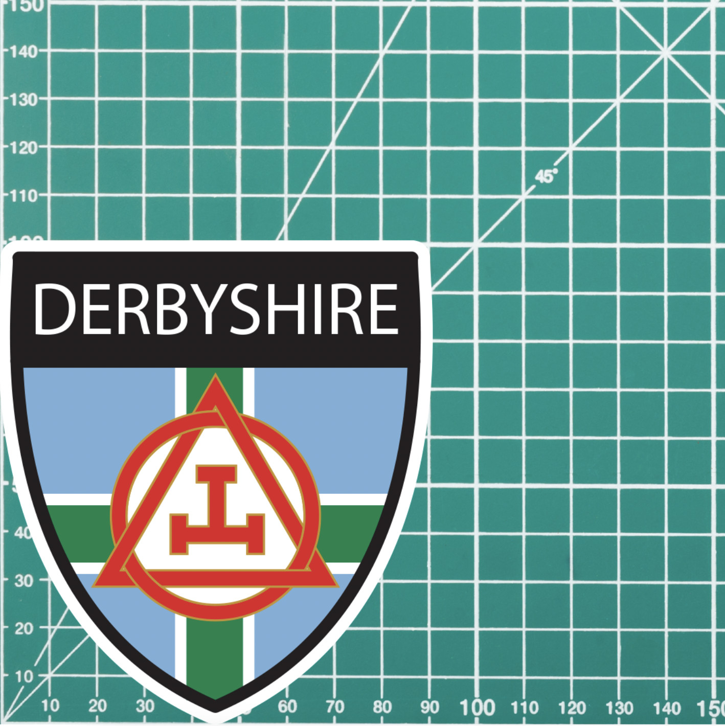 Derbyshire Masonic Holy Royal Arch Shield Sticker - Picture 4 of 4