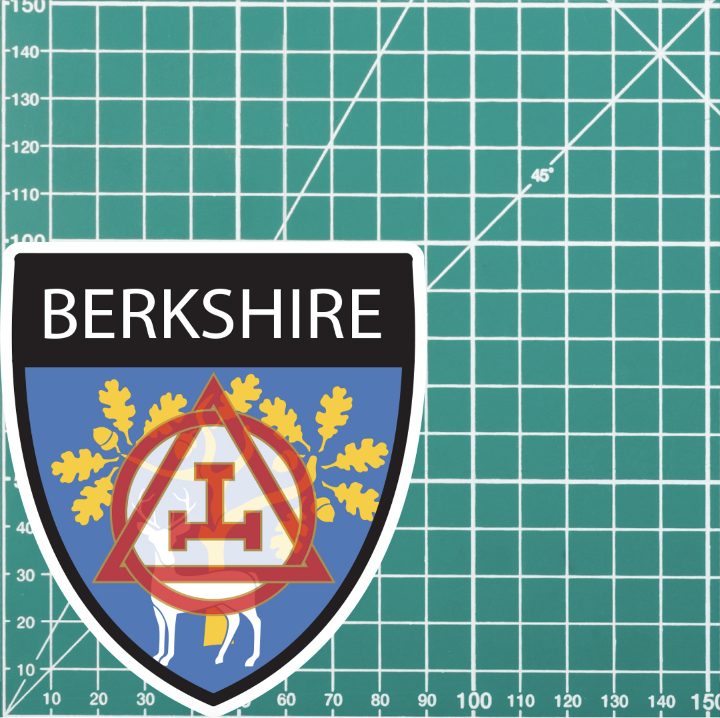 Berkshire Masonic Holy Royal Arch Shield Sticker - Picture 4 of 4