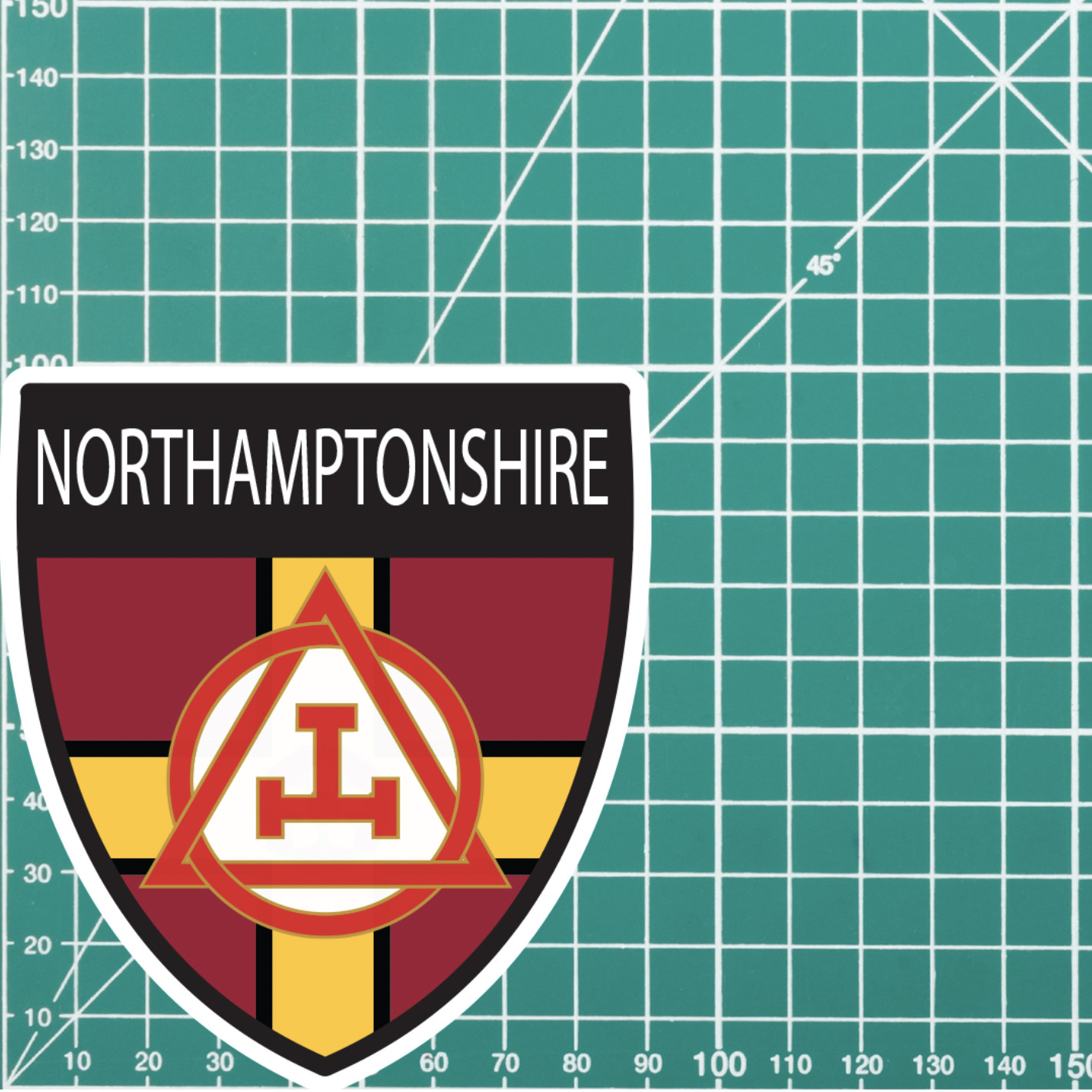 Northamptonshire Masonic Holy Royal Arch Shield Sticker - Picture 4 of 4