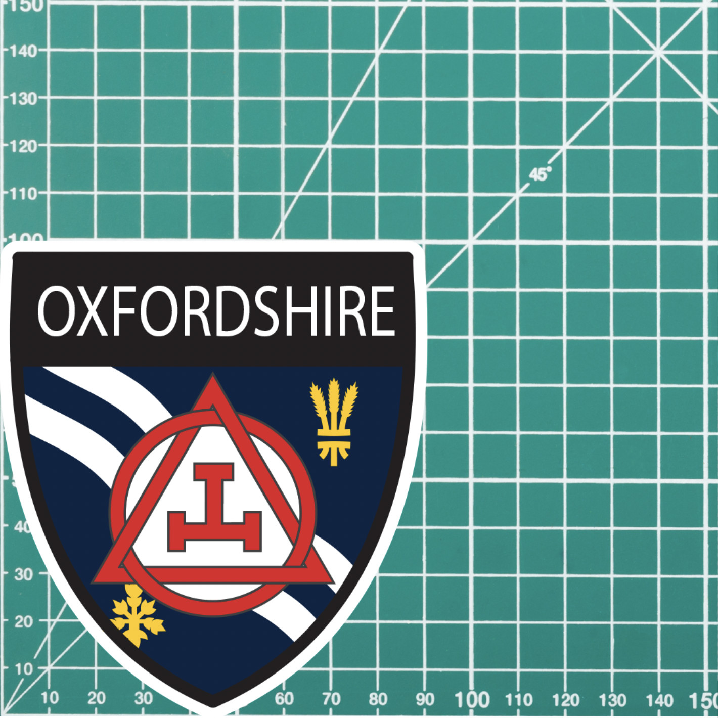 Oxfordshire Masonic Holy Royal Arch Shield Sticker - Picture 4 of 4