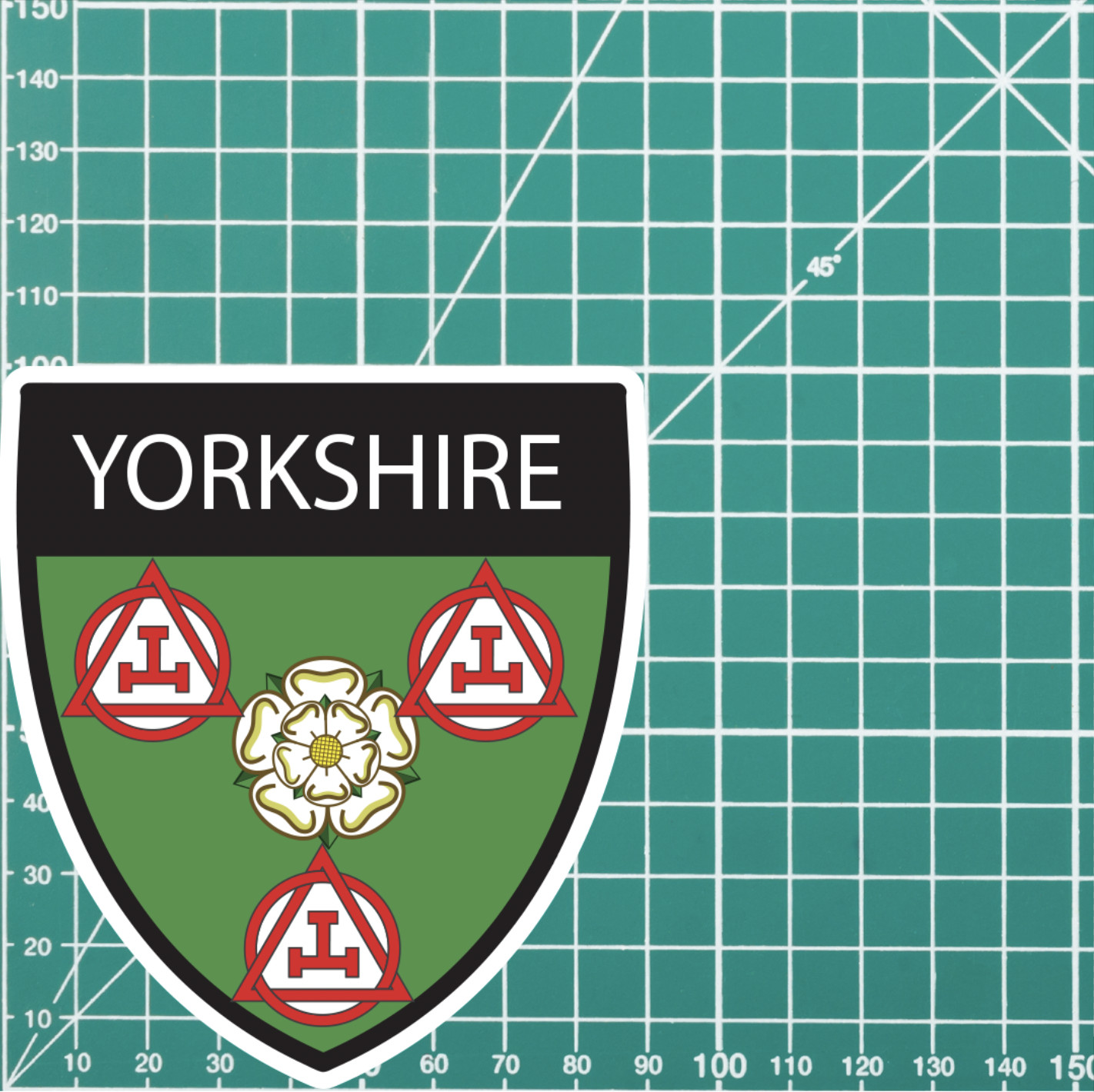 Yorkshire Masonic Holy Royal Arch Shield Sticker - Picture 4 of 4