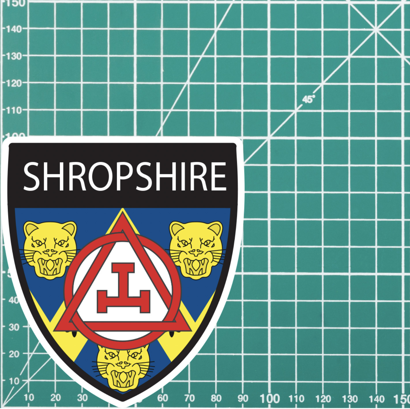 Shropshire Masonic Holy Royal Arch Shield Sticker - Picture 4 of 4