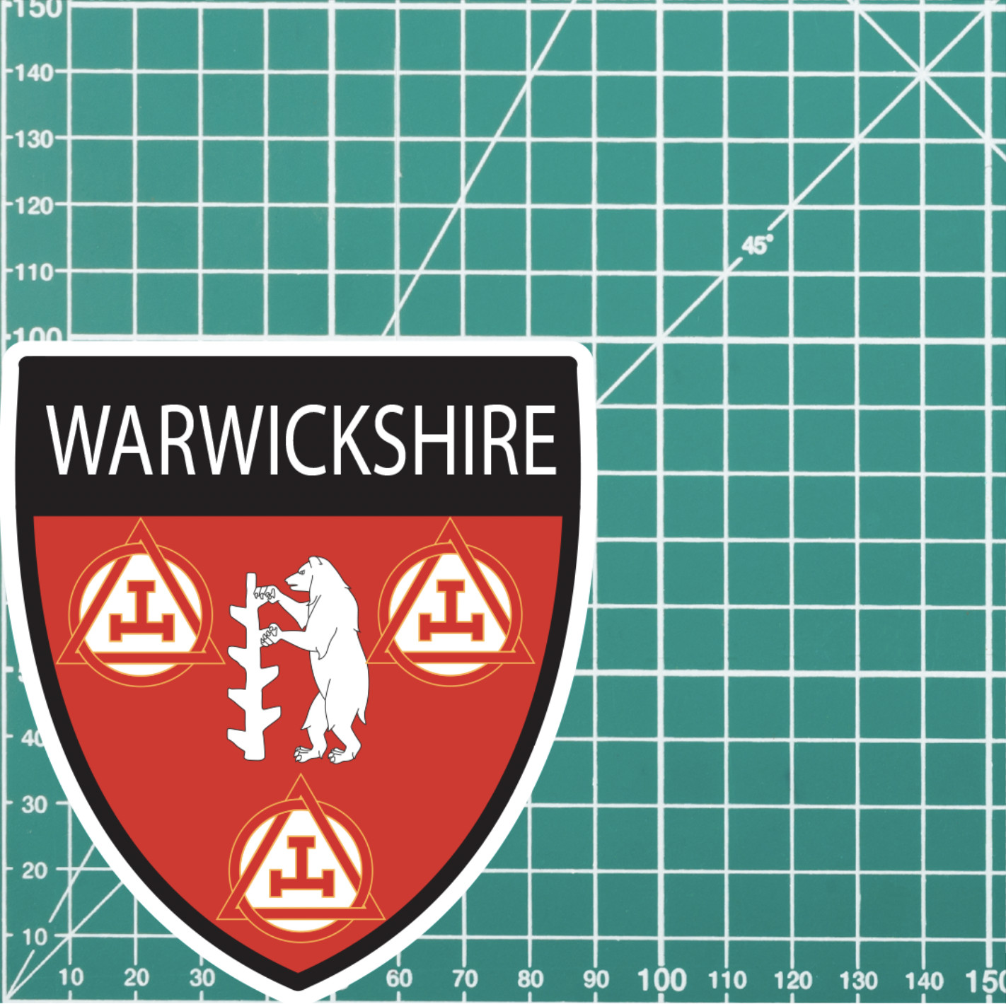 Warwickshire Masonic Holy Royal Arch Shield Sticker - Picture 4 of 4