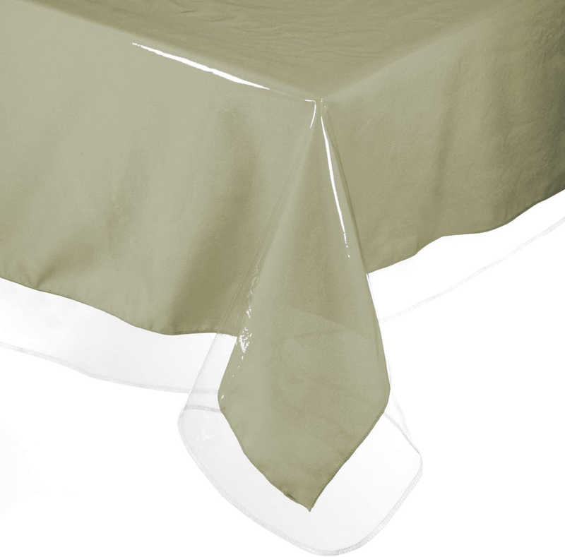 round 70&rdquo; Tablecloth Protector, Crystal Clear Vinyl, Durable Heavy-Duty Plastic