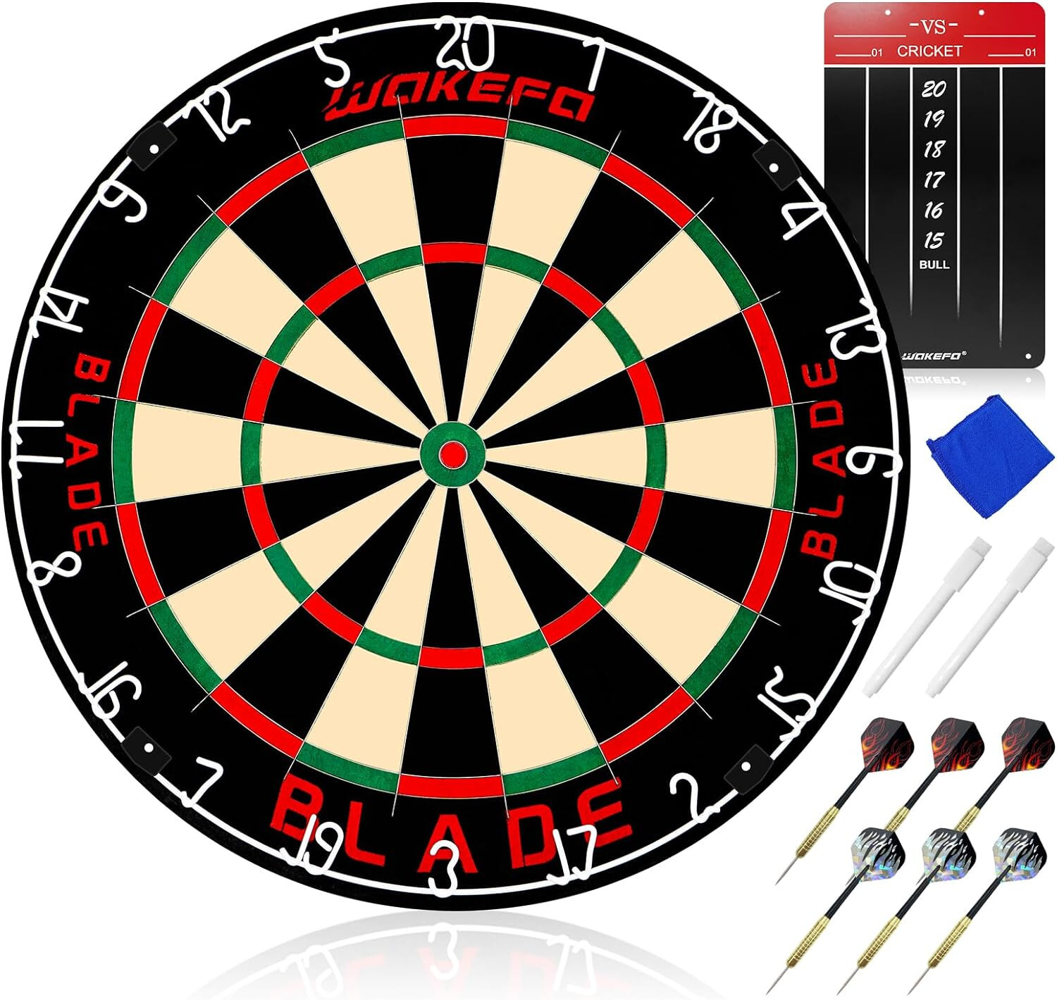 Professional Sisal Dart Board Set (Rotating Number Ring and