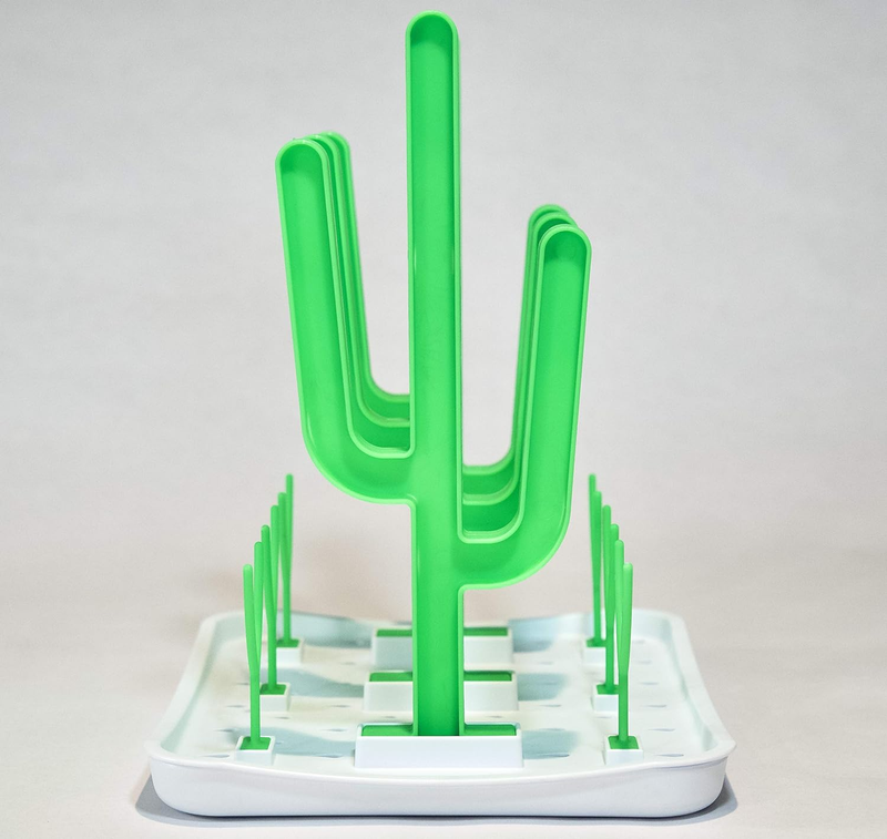 Lily Baby Bottle Drying Rack Cactus Desert Theme High Capacity, Dishwasher Safe,