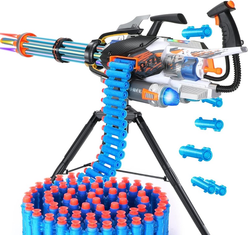 Gatling Toy Gun Soft Bullet Toy Gun for Kids,Gatling Shooting Model Kit , Adults