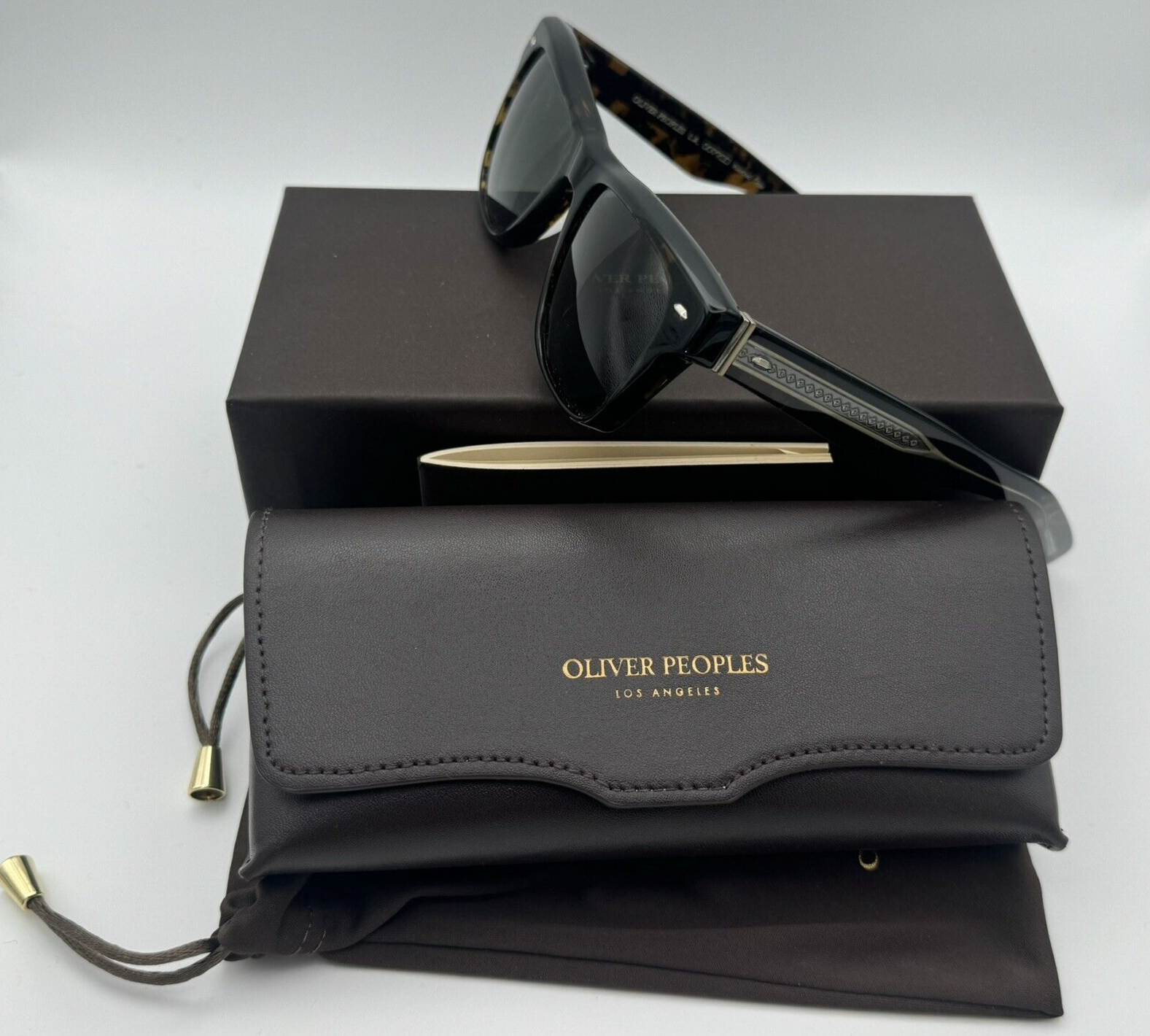 Pre-owned Oliver Peoples Oliver Sixties Sun Ov5522su 1747p1 - Tortoise / G-15 Polarized