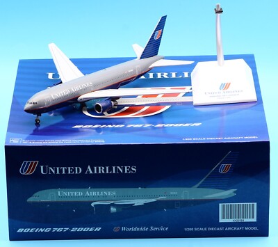 JC Wings 1:200 United Airlines Boeing B767-200 Diecast Aircraft Jet Model N608UA