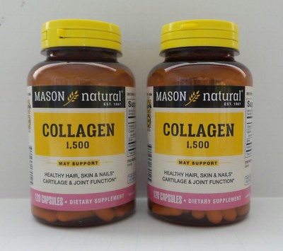 PACK 2 ) 120 Capsules COLLAGEN HYDROLYSATE PLUS Vitamin C & BIOTIN...