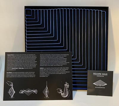 Kinetrik Square Wave Electric Blue Limited Edition Kinetic Art by Ivan Black