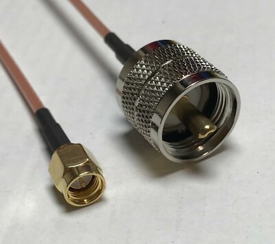 UHF Male PL259 to SMA Male RFC100 Coaxial Cable USA Pick Your Length