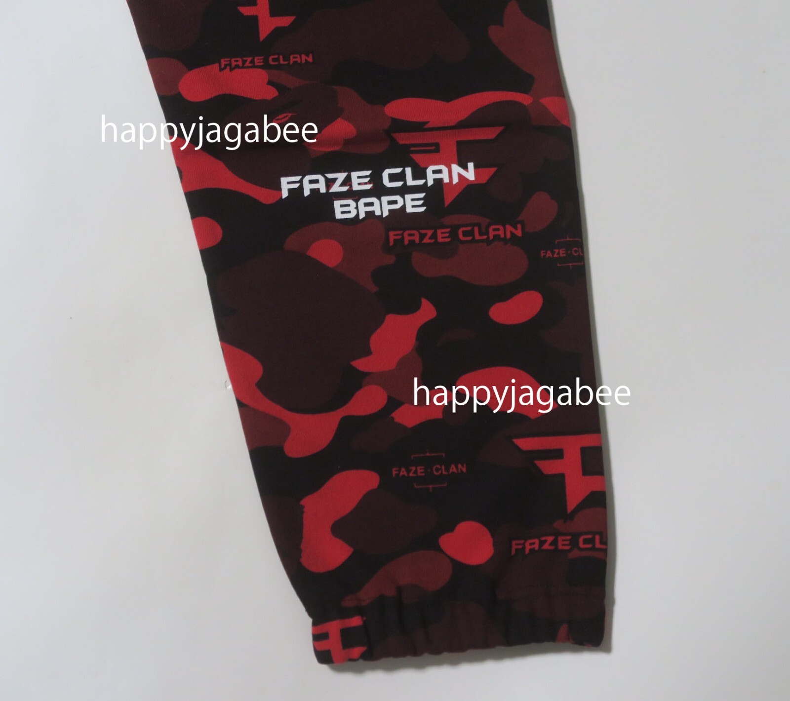 Pre-owned Bape A Bathing Ape Men's  X Faze Clan Sweat Pants In Red