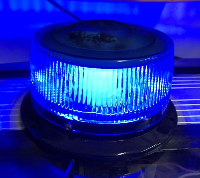 Sirena Party LED Blu Relaxdays - Luce Lampeggiante Girevole A Batteria - Foto 8