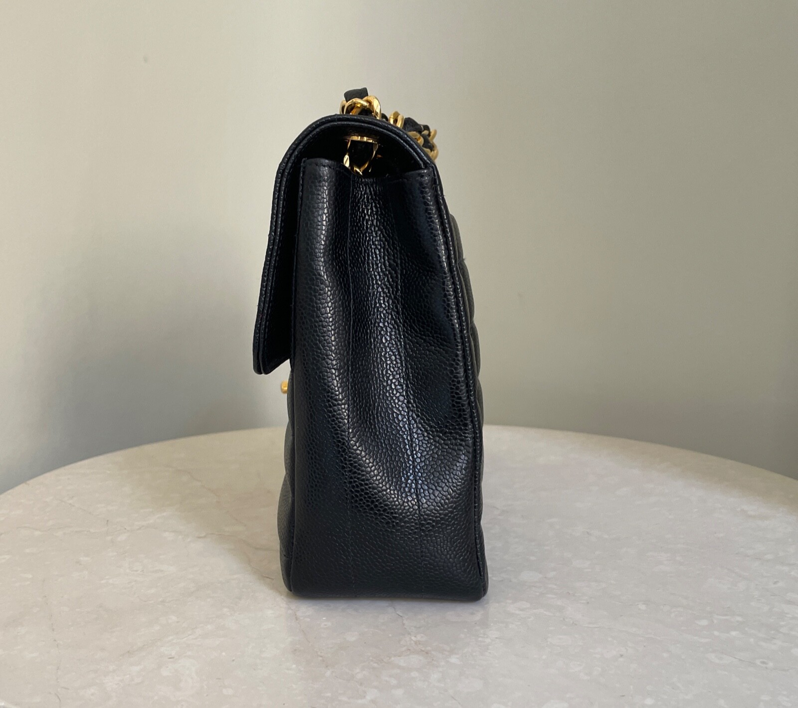 97A Vintage CHANEL シャネル バレッタ BLACKxGOLD 97A Vintage