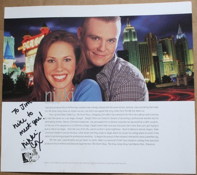 nikki cox 8 1/2 x 9 1/2" signed print autographed unhappily ever