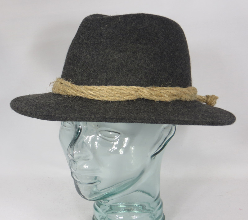 Faustmann Outdoorhut Trachtenhut Lodenhut Filzhut Tiroler Anthrazit Neu